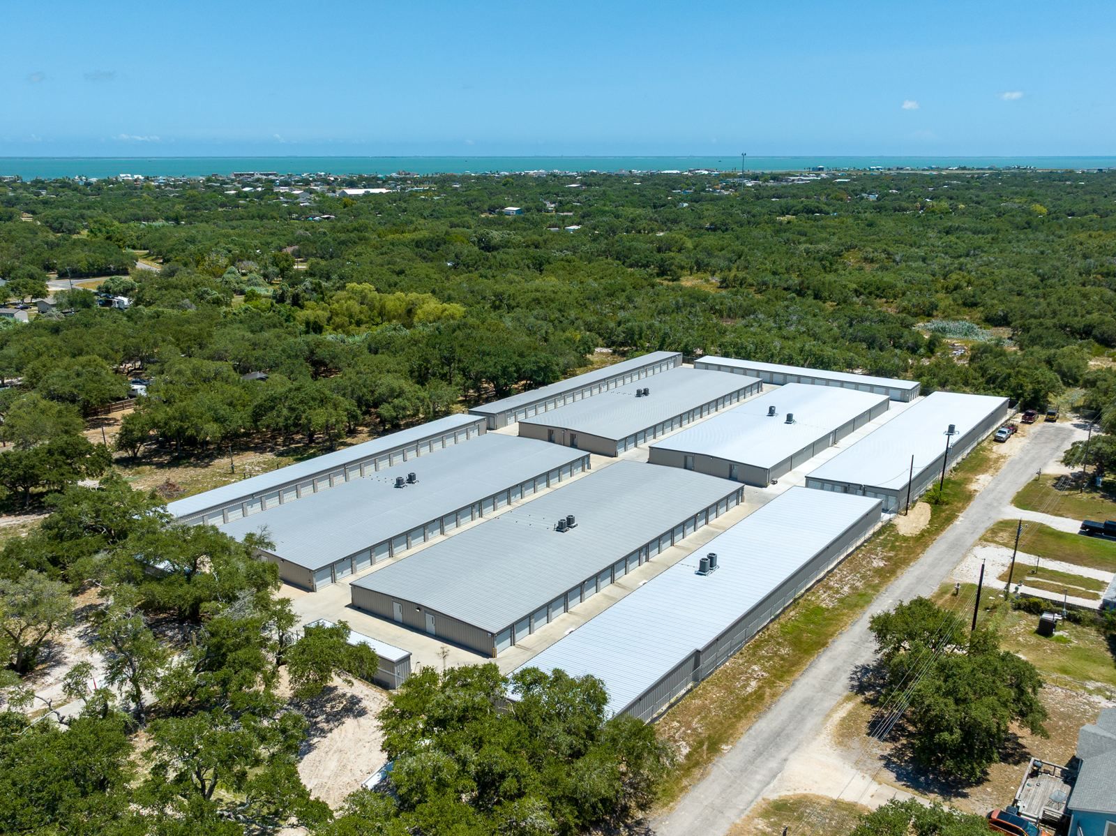 Aerial view of the Siyata Storage buildings in Rockport, Texas